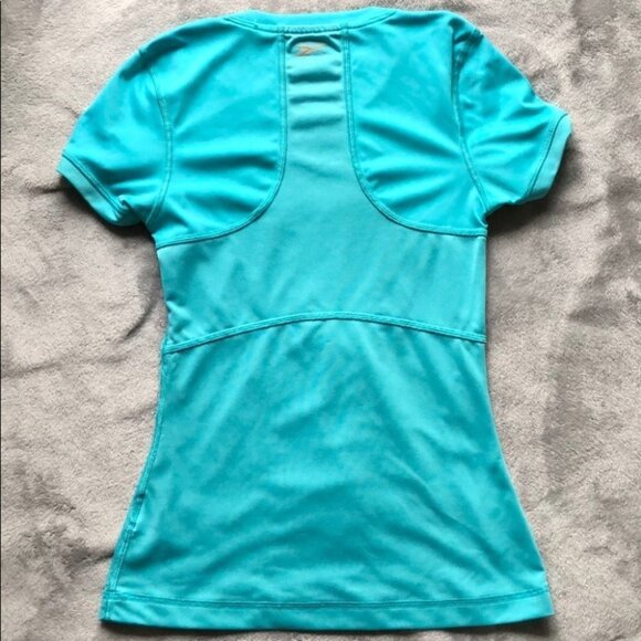 Free WITH PURCHASE Reebok Turquoise Athletic Short Sleeve Shirt Size XS - Picture 2 of 5